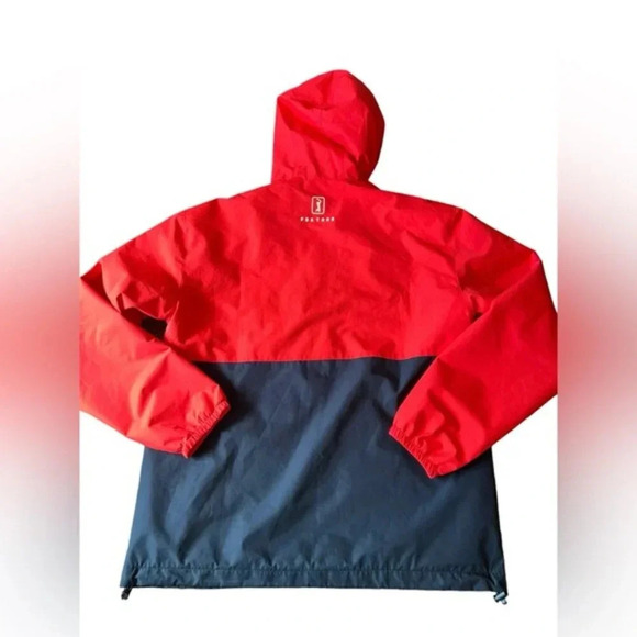 PGA Tour Men's Red Black Golf Zip Up Windbreaker Jacket - Picture 4 of 8